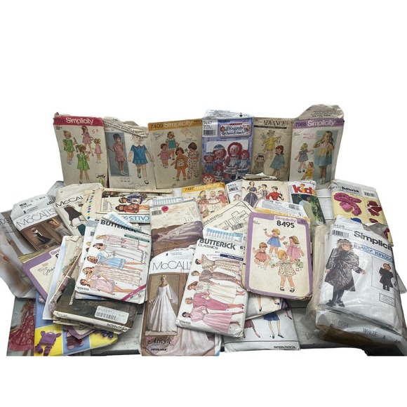 Vintage Mixed Lot Simplicity McCalls Ragedy Ann Misc Kids Wedding Used Patterns - Picture 3 of 16